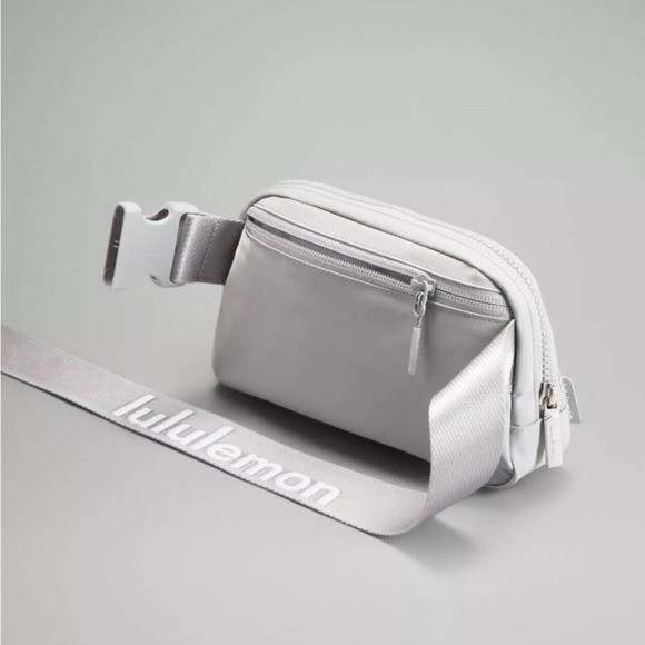 lululemon athletica Bags Nwt Silver Dropwhite Wordmark Everywhere